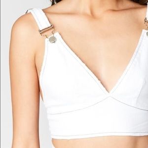 CARMAR white denim bra